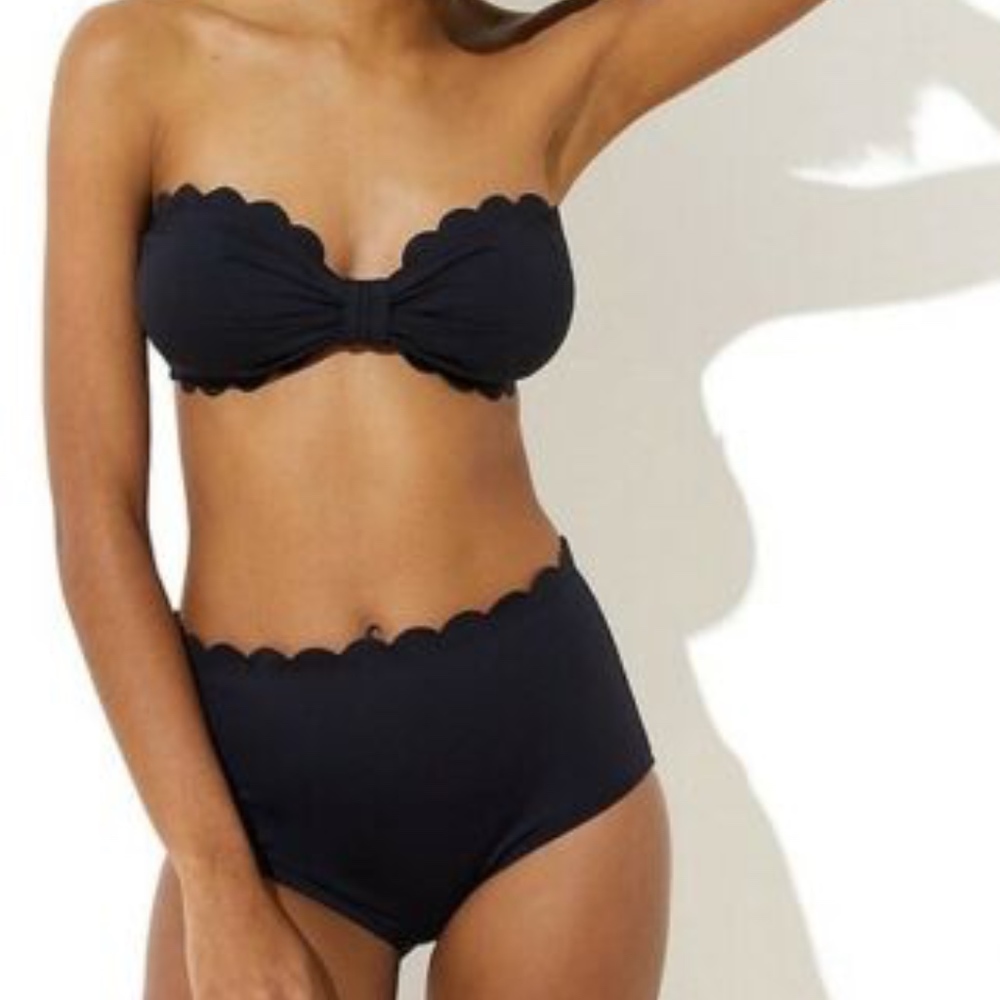 Marysia High Waisted Scalloped Bikini Bandeau XS